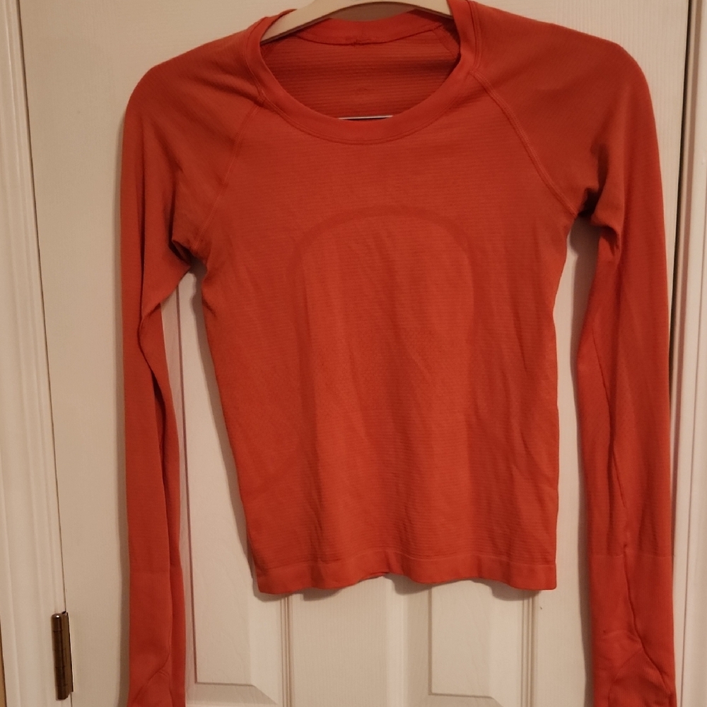 Women's Orange Long Sleeve Top